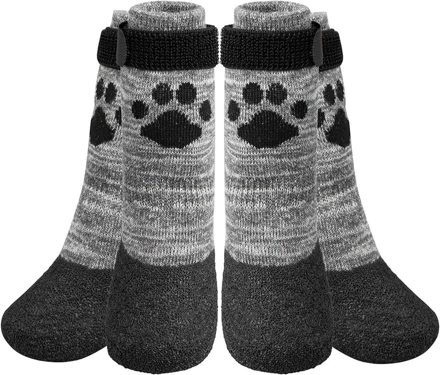 KOOLTAIL Anti Slip Dog Socks for Hot/Clod Pavement to Prevent Licking Pawsï¼ŒDog Booties for Hardwood Floors, Traction Rain Dog Boots&Paw Protectors Shoes with Grip for Small Medium Large Senior Dogs 
